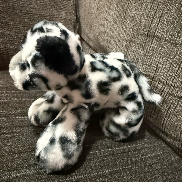 Aurora Black and White Plush Leopard - Picture 2 of 6